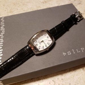 Silpada Black Leather Watch